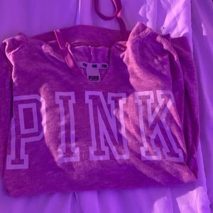 brand : pink color pink thin, breathable hoodie. Size XS